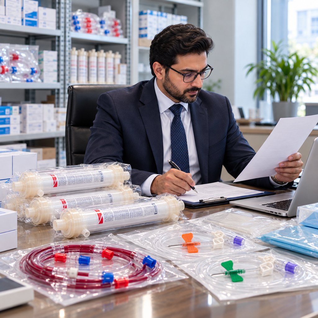 Superior Healthcare International reviewing Medi-Sense dialysis supplies